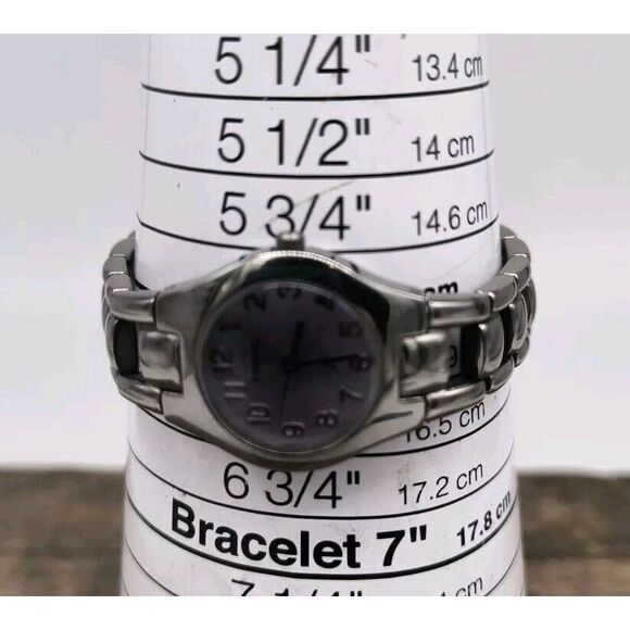 Fossil F2 All Stainless Steel Ladies Watch With Purple Dial - Picture 9 of 9